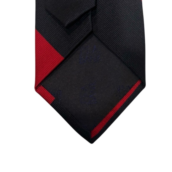 JoS. A. Bank Mens Tie Executive Collection Silk Dark Blue & Red Striped 60x3.25” - Picture 3 of 4